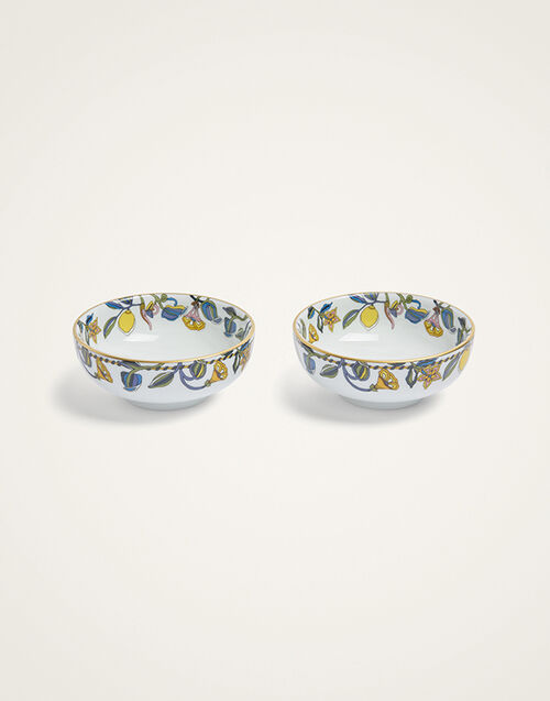 La DoubleJ Snack Bowl Set Of 2 Borboni White BWT0004CER001BRN12WH01