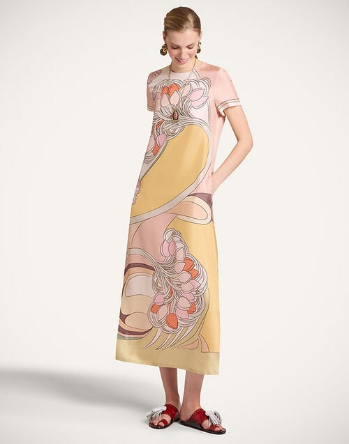 La DoubleJ Swing Dress Tulip Plac&eacute;e Pale Pink DRE0128SIL026TUL07PI02