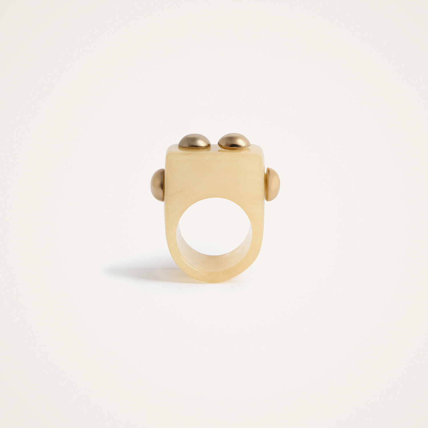La Doublej Nefertiti Ring In Solid Cream