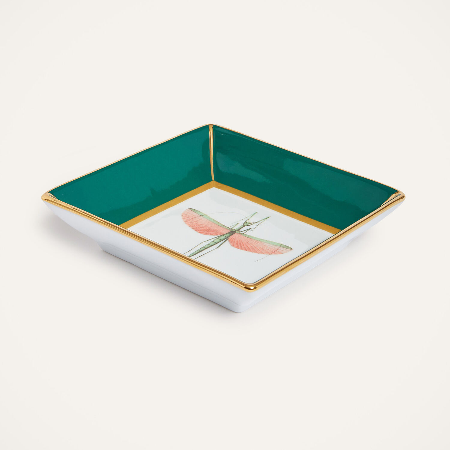  La Doublej Trays & Boxes Women - Trinket Tray Libellula Green One Size 100% Porcelain 