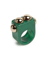 La DoubleJ Nefertiti Ring Green RIN0004POL005SOLIDGR02