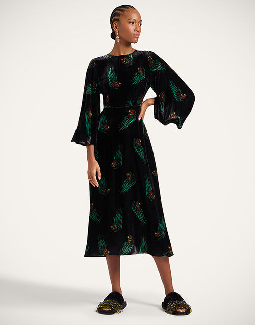 La DoubleJ Sorella Dress Lemuria Black DRE0179VEL018LEM01BL01