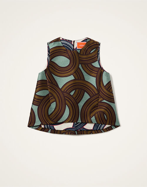 La DoubleJ La Scala Top Montecarlo Dusty Blue TOP0016JCQ097MTC02BU13