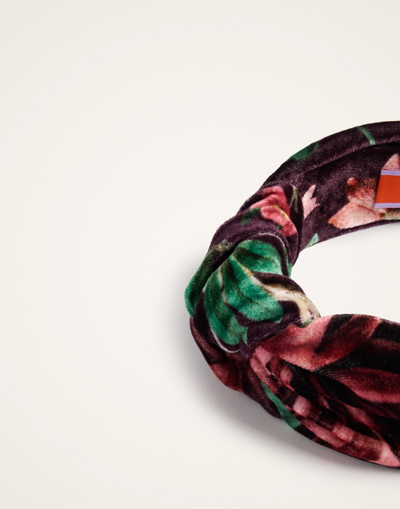 La DoubleJ Love Knot Headband La DoubleJ Love Knot Headband Zooflora Burgundy HEB0015VEL018ZOF02RE02