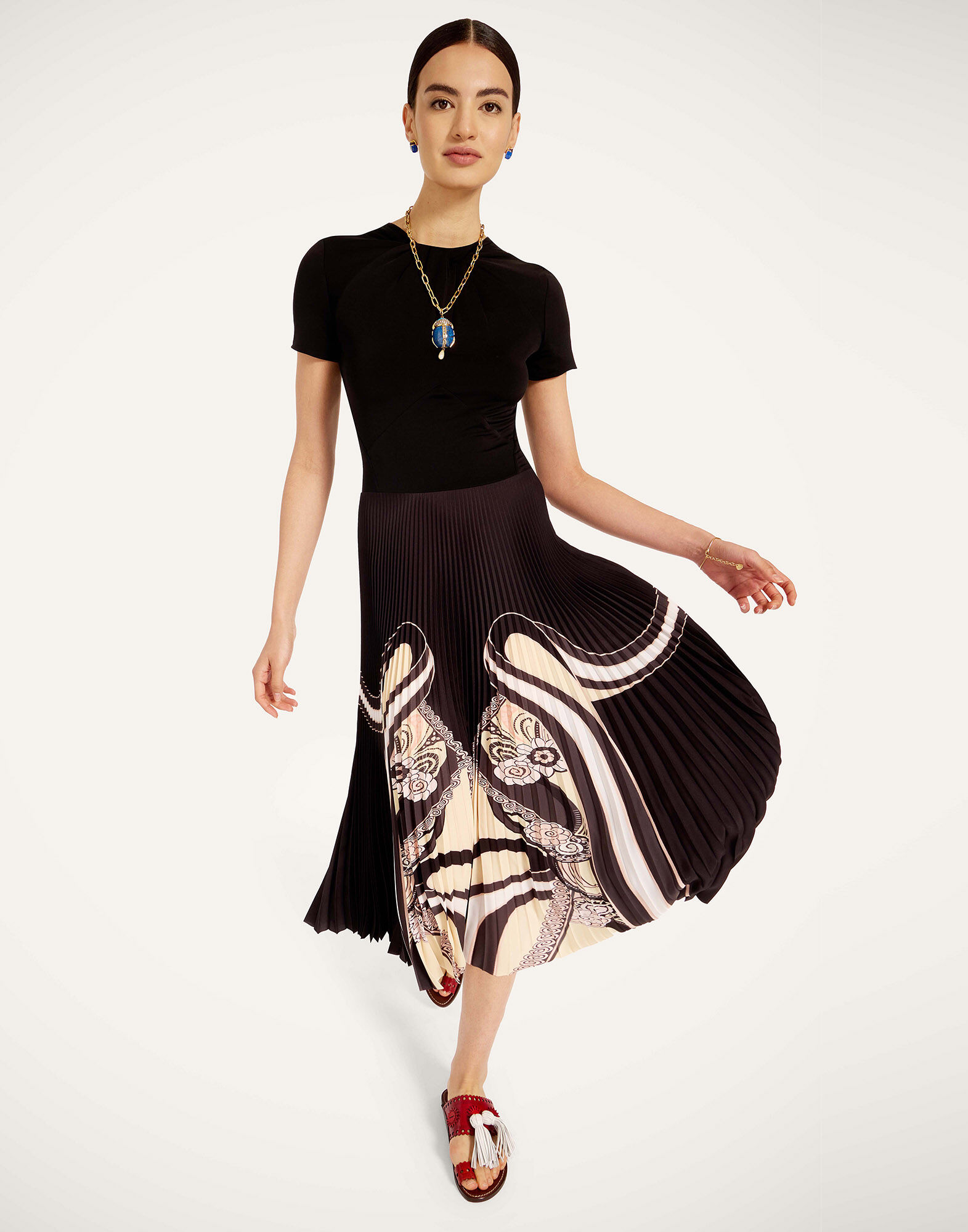 La DoubleJ Chignon Dress Ambrosia Plac&eacute;e Black DRE1030CHF007AMB03BL01