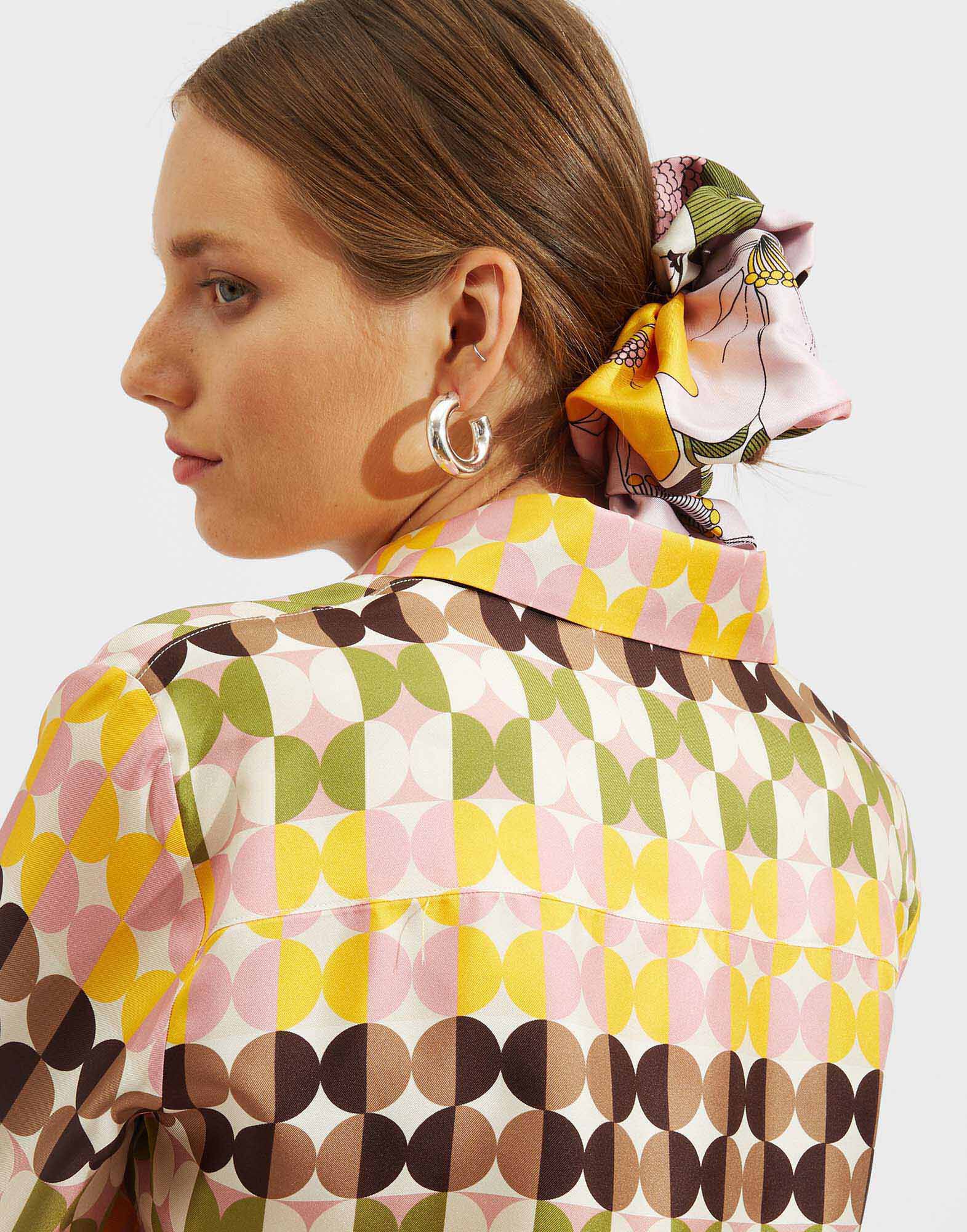 La DoubleJ Giga Scrunchie Big Flower Rose SCR0003SIL001BFL03PI01