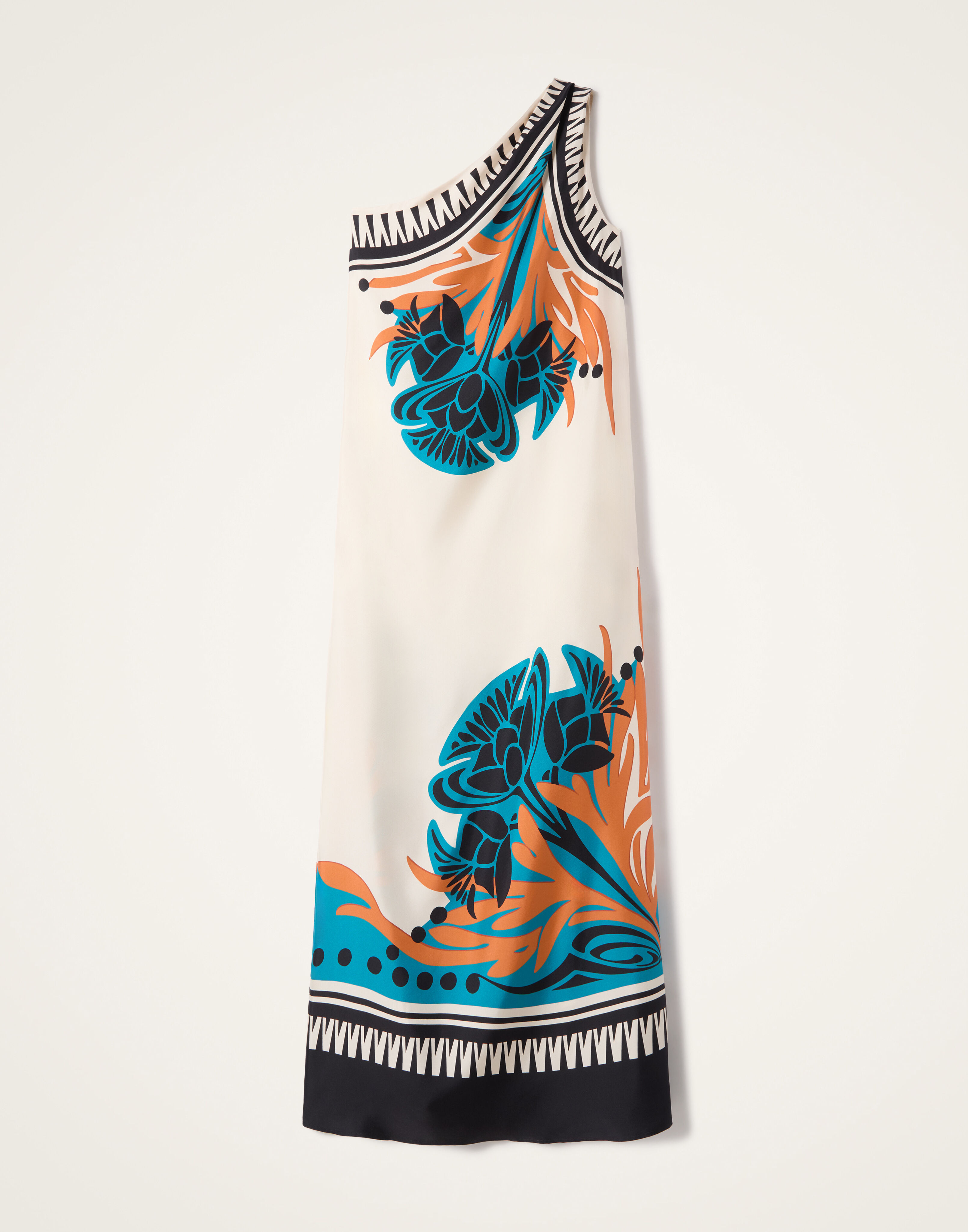 La DoubleJ Roy Dress Florence Plac&eacute;e Ivory DRE0304SIL006FLO02WH04