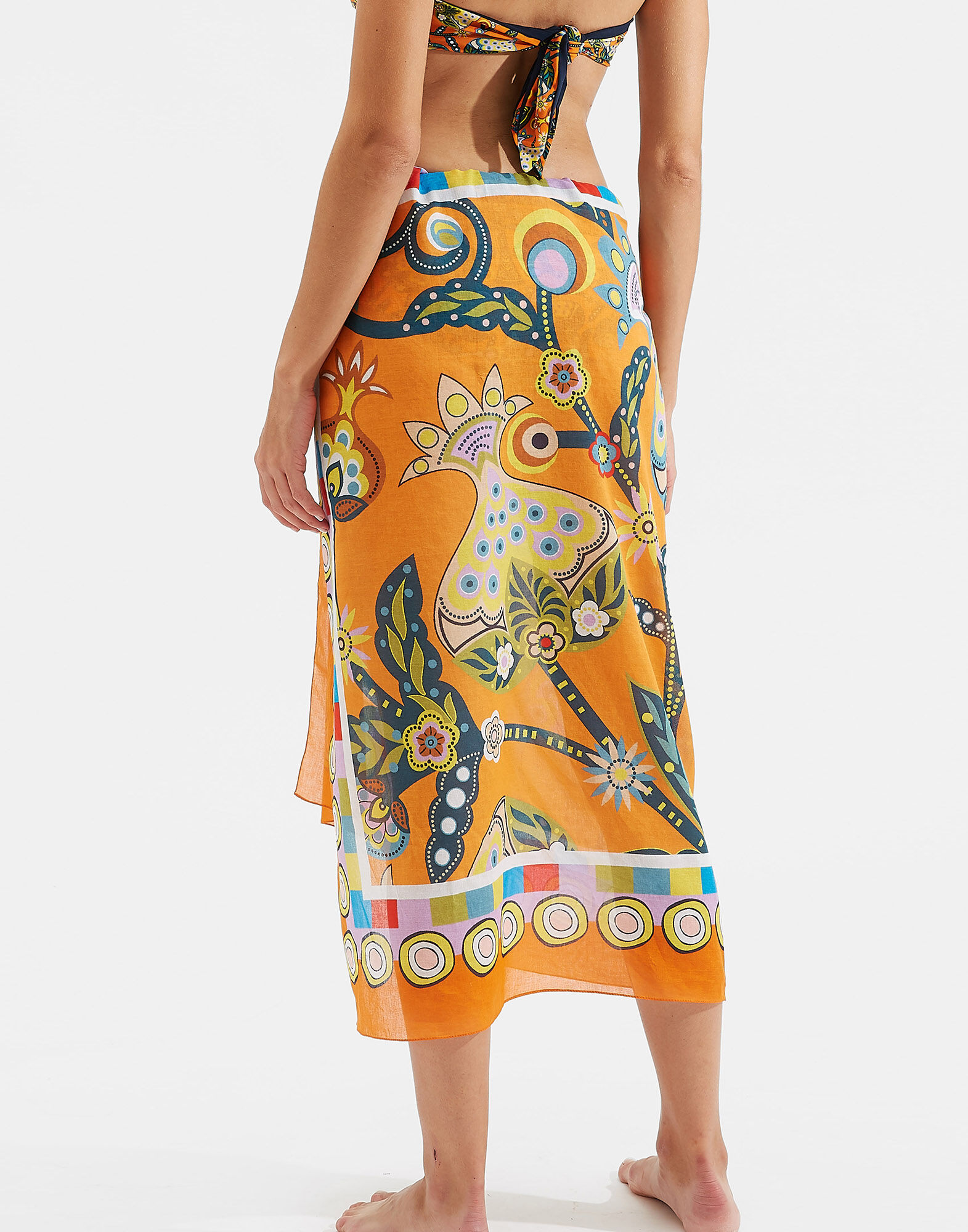LaDoubleJ Pareo Tree Of Life Arancio SCA0020COT021TFL0006
