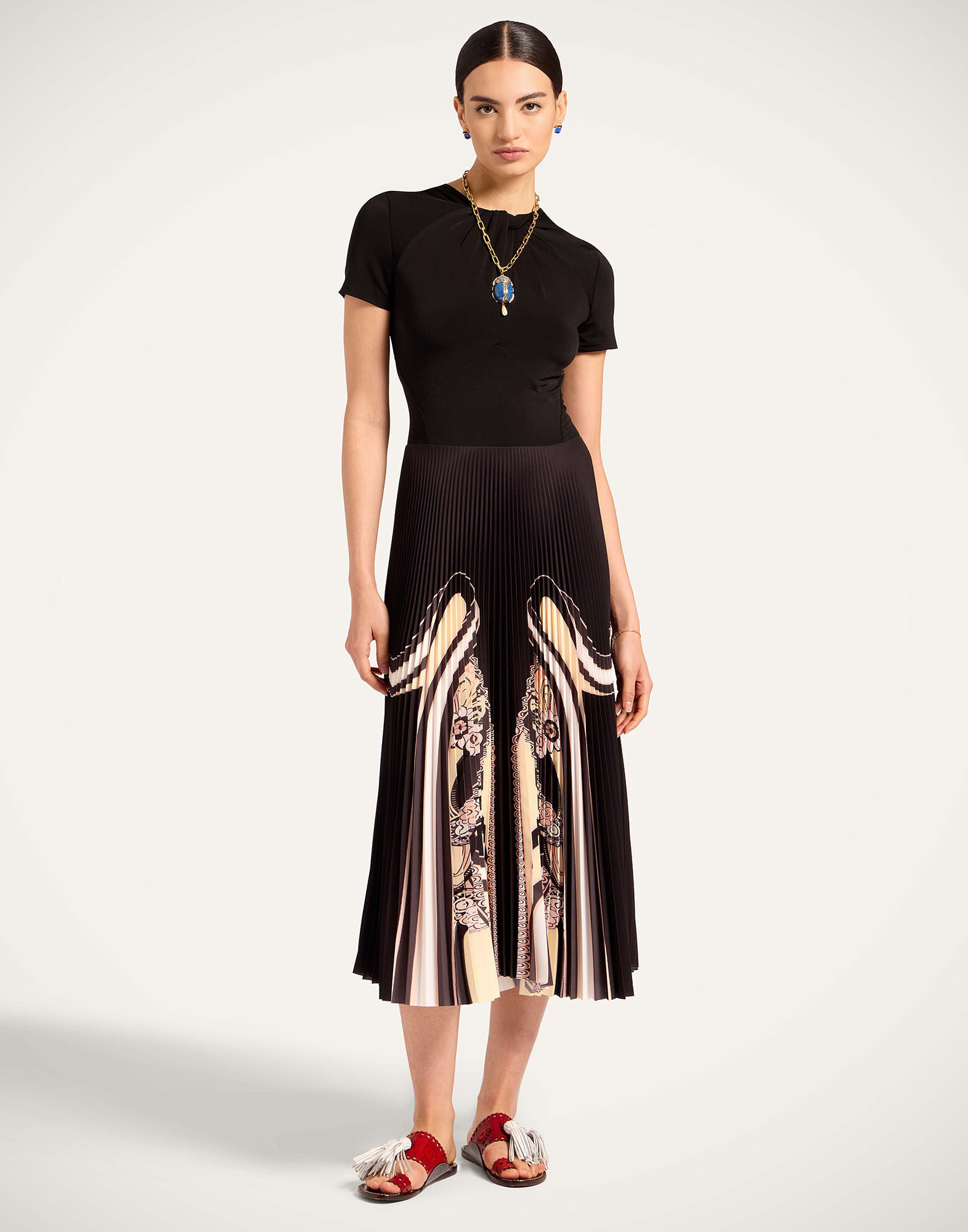 La DoubleJ Chignon Dress Ambrosia Plac&eacute;e Black DRE1030CHF007AMB03BL01