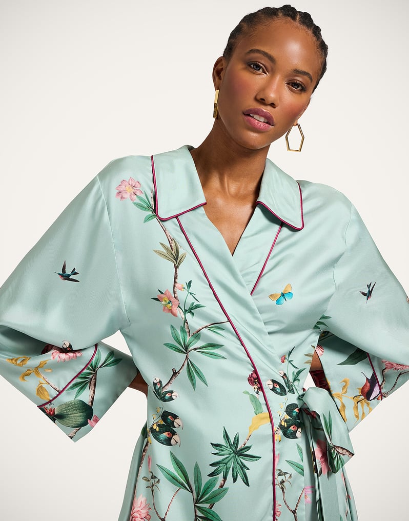 La DoubleJ Midnight Dress La DoubleJ Midnight Dress Zooflora Placée Light Blue DRE0819SIL001ZOF04BU01