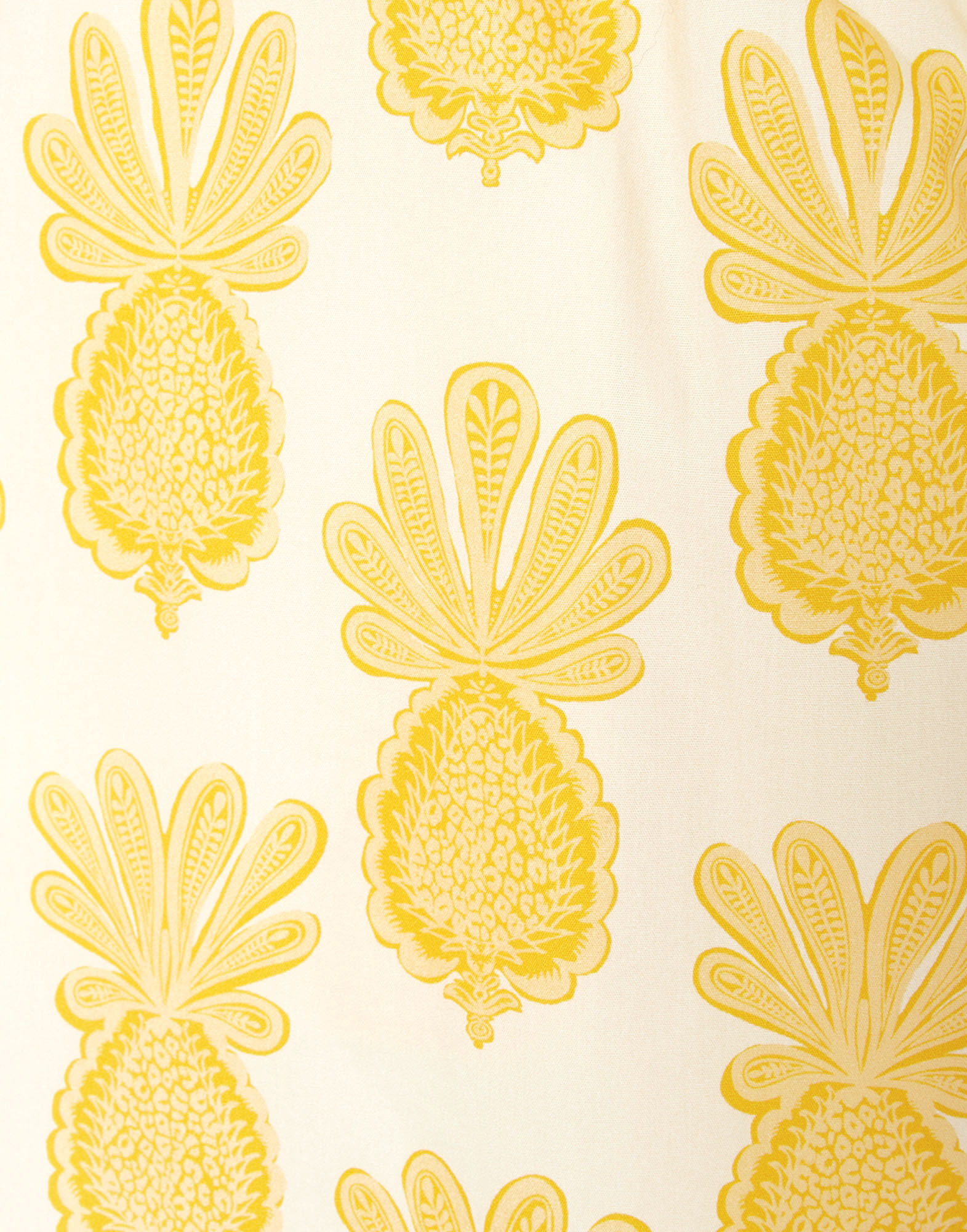 La DoubleJ Pull-Up Shorts Pineapple Sunflower White TRO0059COT039PNP20WH01