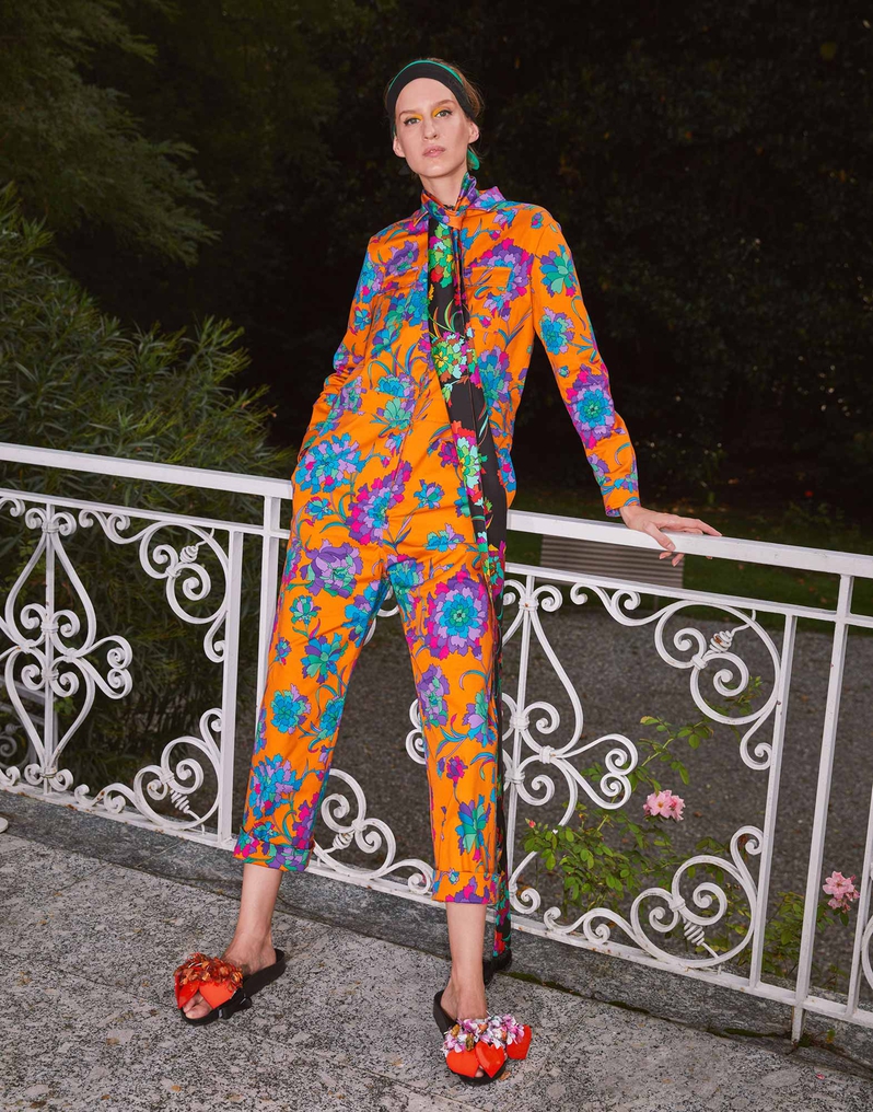 LaDoubleJ Flapper Skinny Scarf LaDoubleJ Flapper Skinny Scarf Dandelion Arancio + Dandelion SCA0010SIL001VAR0009