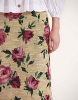 La DoubleJ Pencil Skirt La DoubleJ Pencil Skirt Roses Light Beige SKI0011COT069ROS06BR01