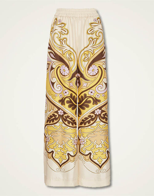 La DoubleJ Palazzo Pants Spells Placée Yellow TRO0026SIL006SPE01YE02