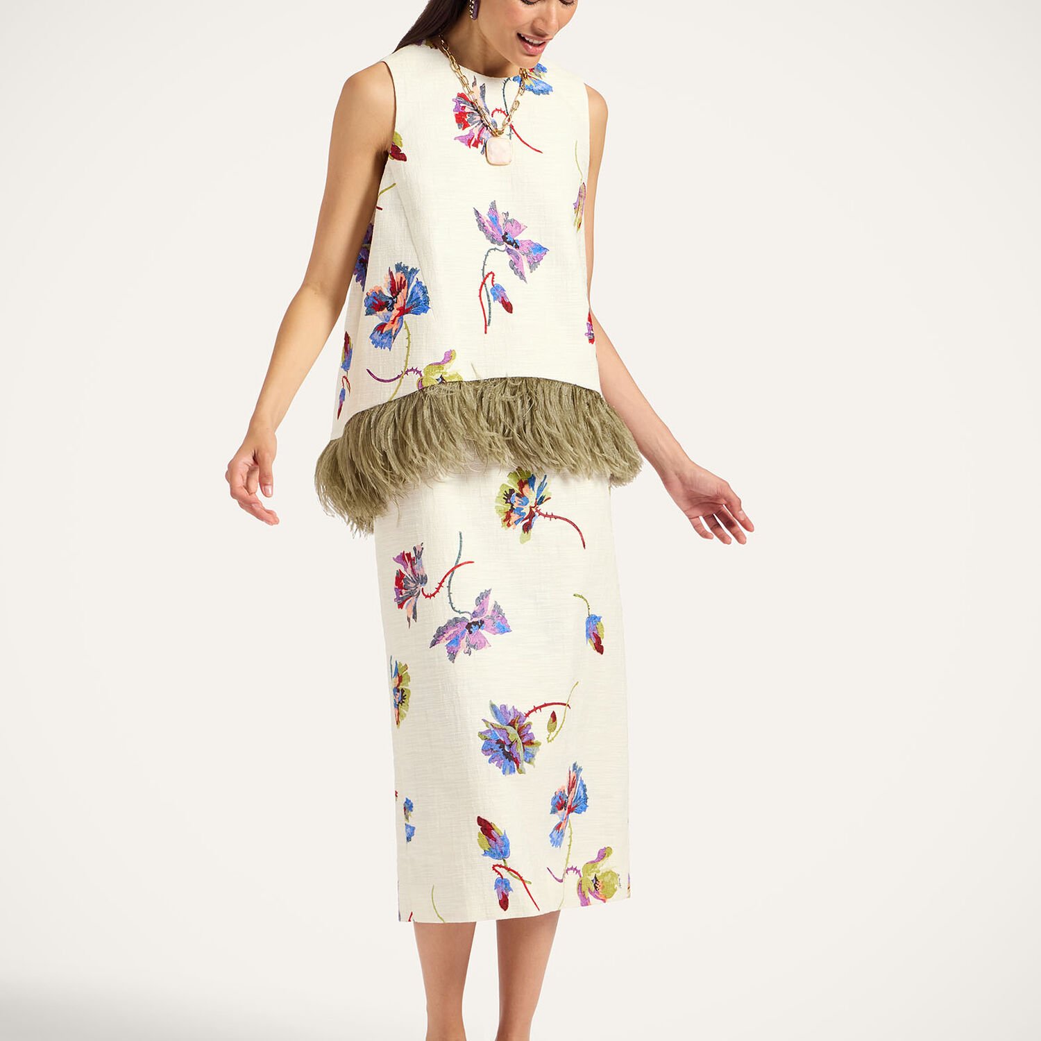 La Doublej Pencil Skirt In White