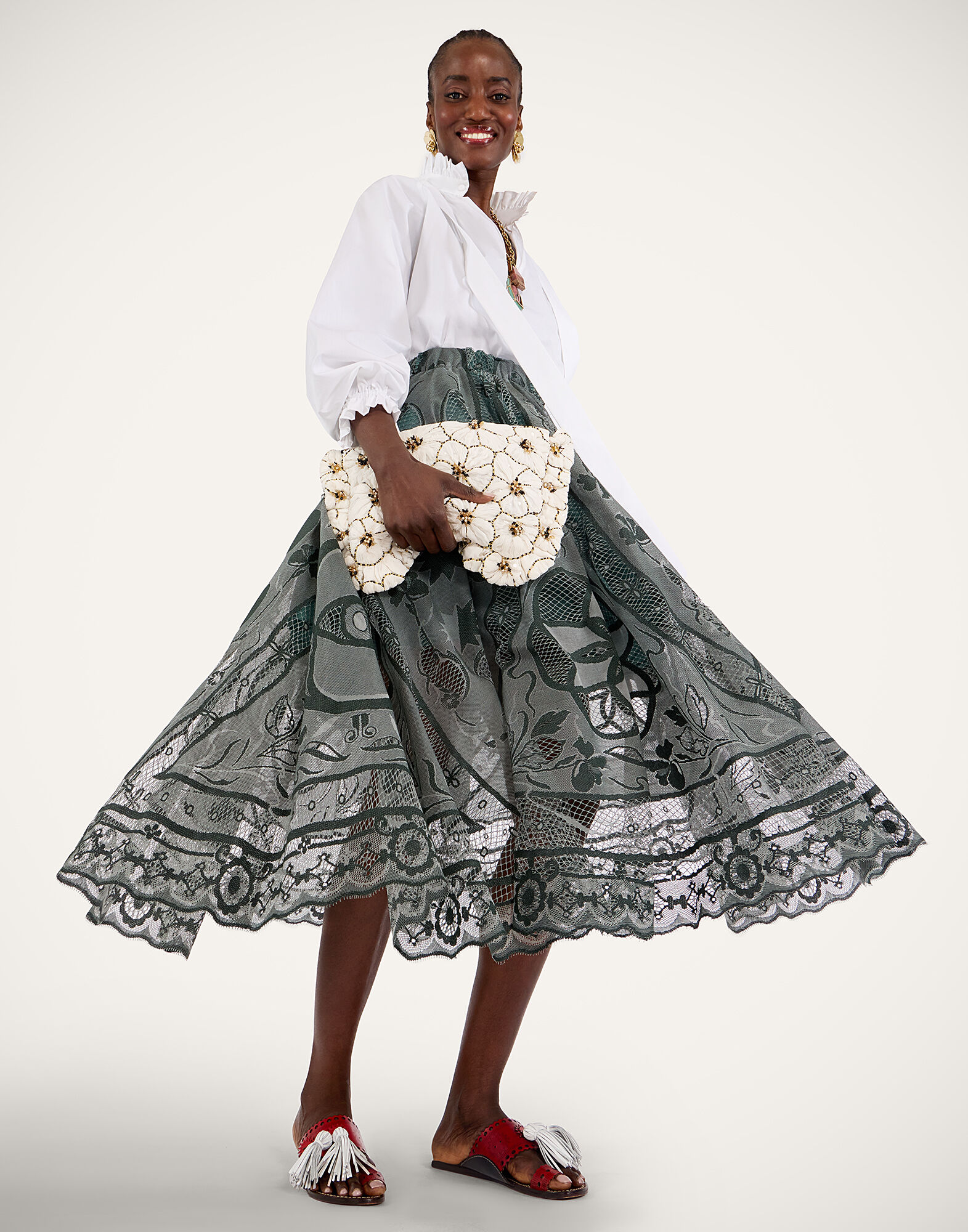 La DoubleJ Duchess Skirt Solid Emerald SKI0146EMB082STL02GR04