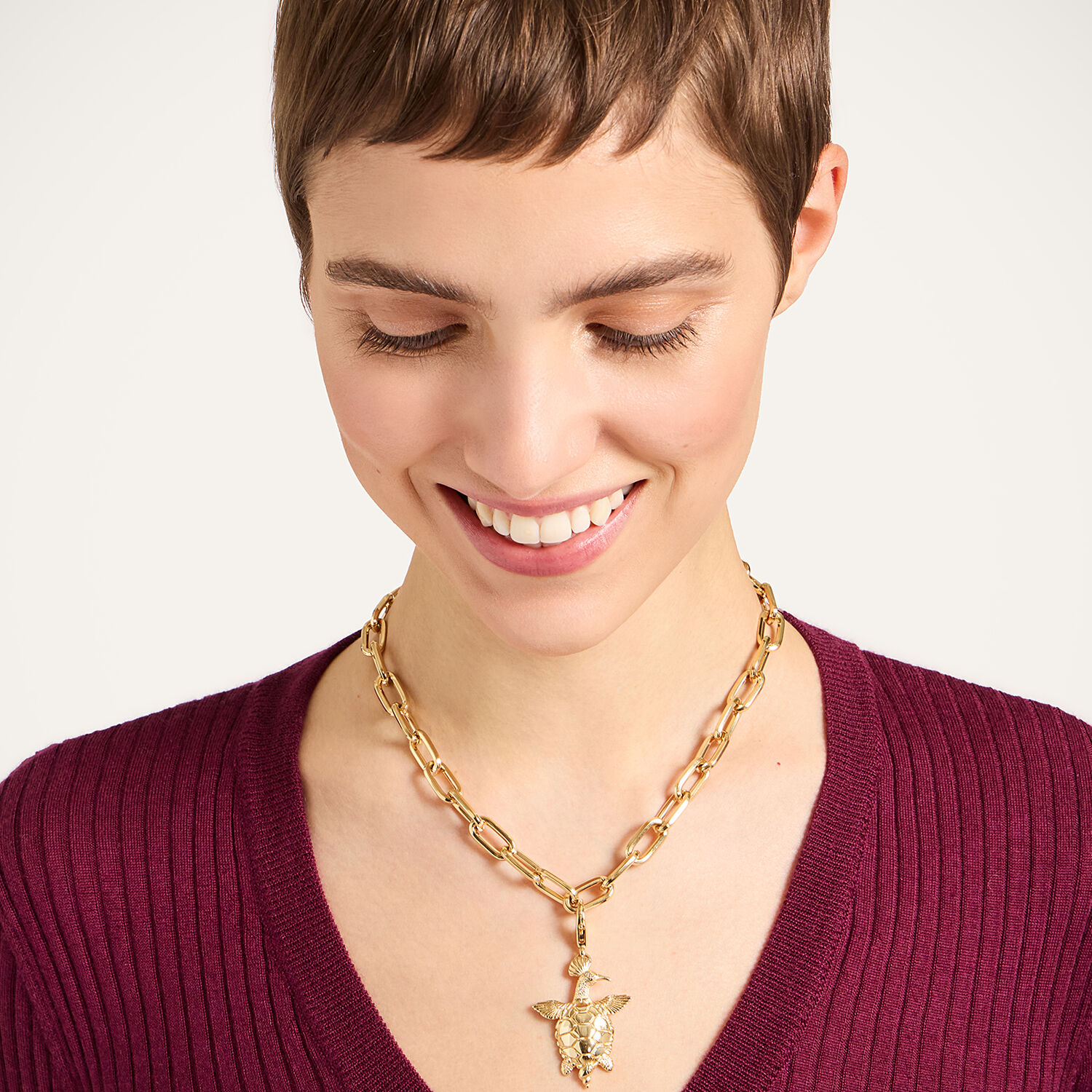 La Doublej Turtlair Charm In Gold