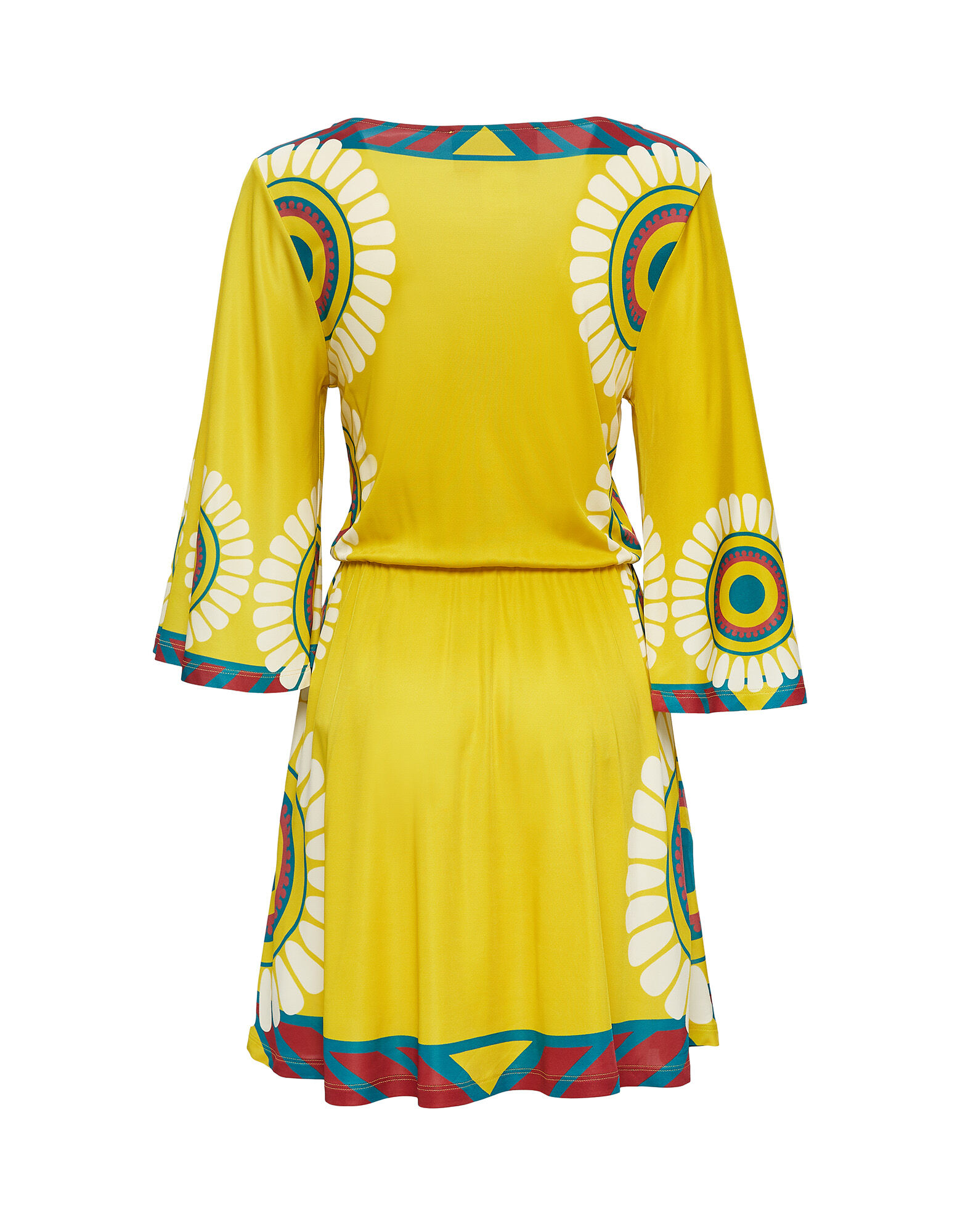 La DoubleJ Sorellina Dress Yellow Solar Plac&eacute;e DRE0346JER022SOL0004