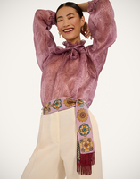 La DoubleJ Skinny Scarf La DoubleJ Skinny Scarf Nucleus Placée Dusty Pink SCA0075SIL006NUC06PI10