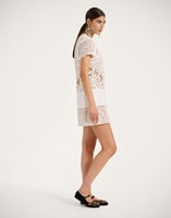 La DoubleJ Lacey Mini Swing Dress La DoubleJ Lacey Mini Swing Dress Solid White Smoke DRE0634EMB006SOLIDWH02