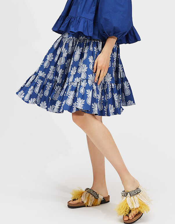 LaDoubleJ Love Skirt Pineapple Blu SKI0038COT001PNP0004