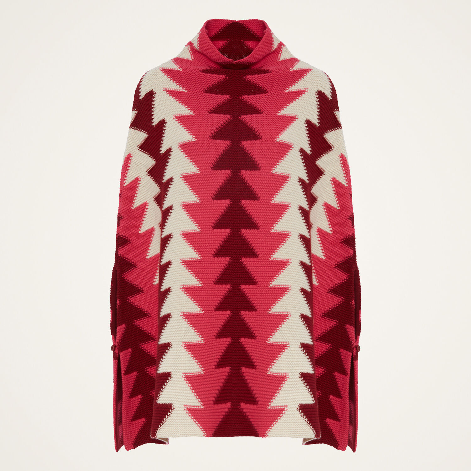 La Doublej Trine Cape Multicolor Bordeaux In Bordeaux