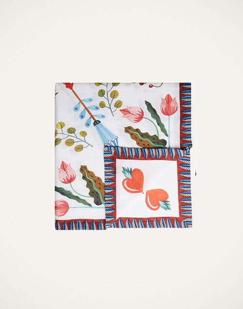 La DoubleJ Medium Tablecloth La DoubleJ Medium Tablecloth White Turning Tulips TBC0002LIN001HLE0024