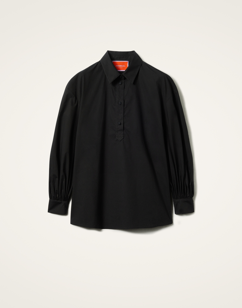 La DoubleJ Poet Shirt La DoubleJ Poet Shirt Solid Black SHI0055COT001BLA0001
