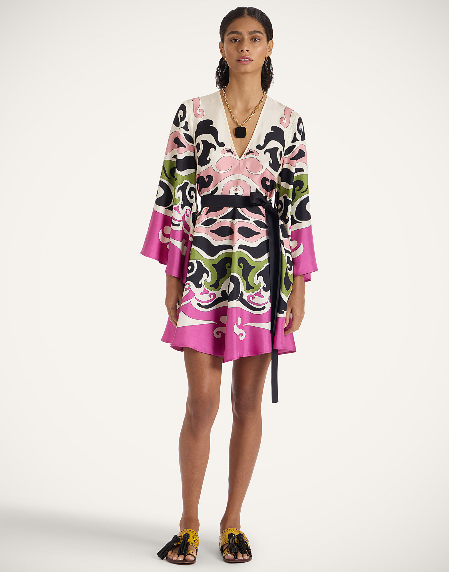 La DoubleJ Mini Magnifico Dress Phoenix Plac&eacute;e Pink DRE0575SIL006PHO01PI01