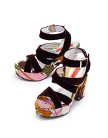 La DoubleJ Medal Wedge La DoubleJ Medal Wedge Big Flower Rose SHO0079COT005BFL03PI01