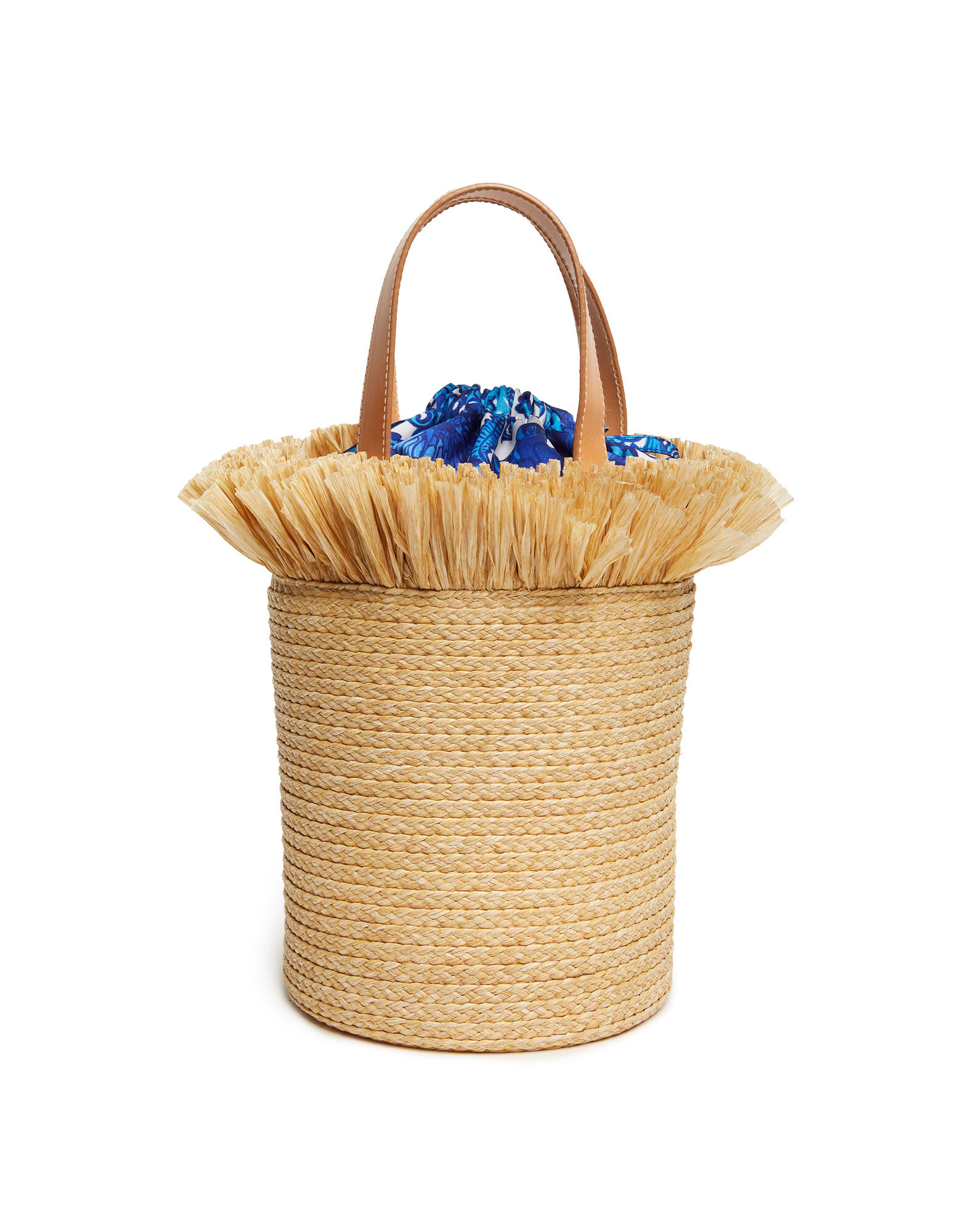 La DoubleJ Fringe Secchiello Solid Light Beige BAG0050RAF006SOLIDBR01