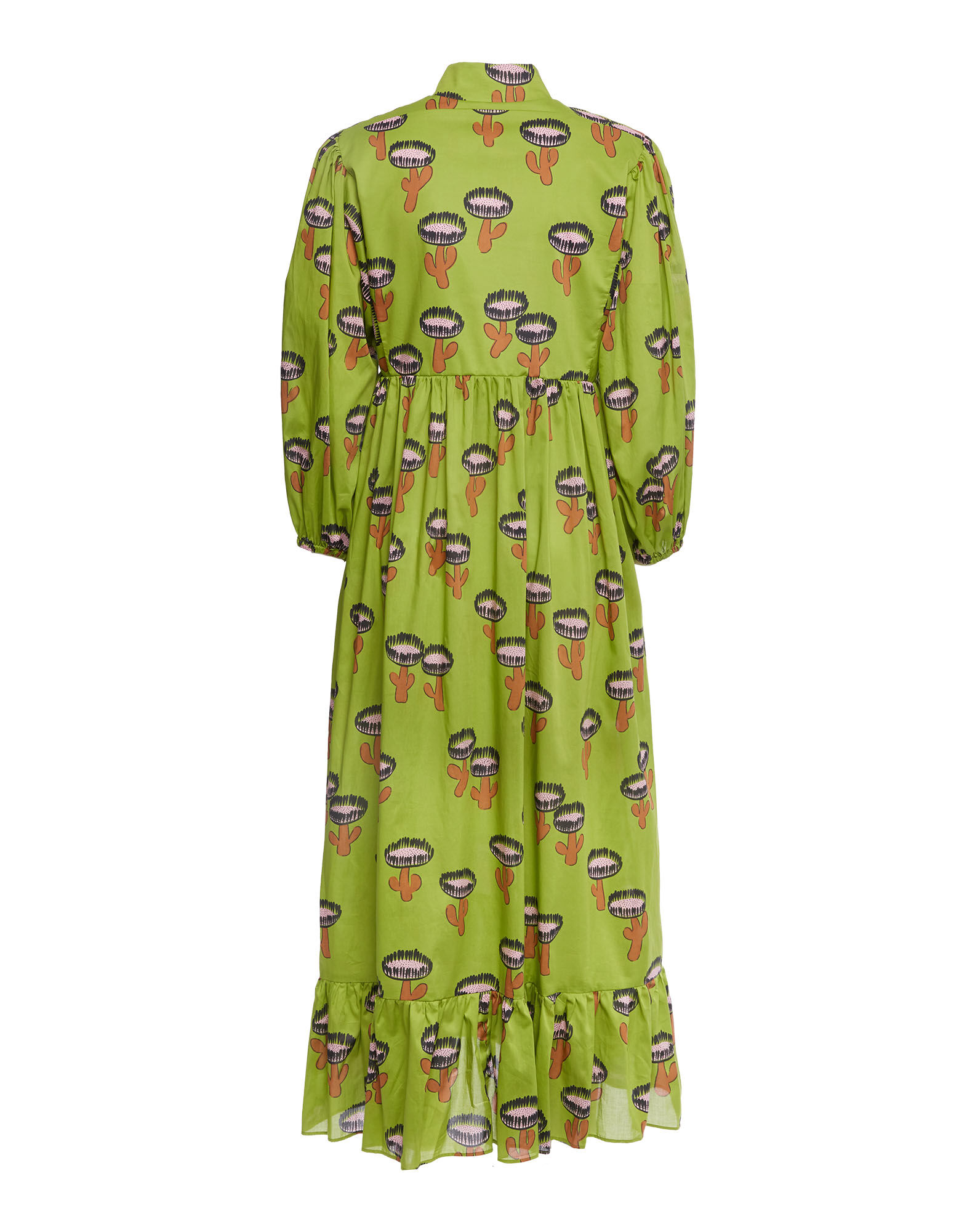 LaDoubleJ Quintana Dress Chirpy Cactus Verde DRE0156COT003CHI0002