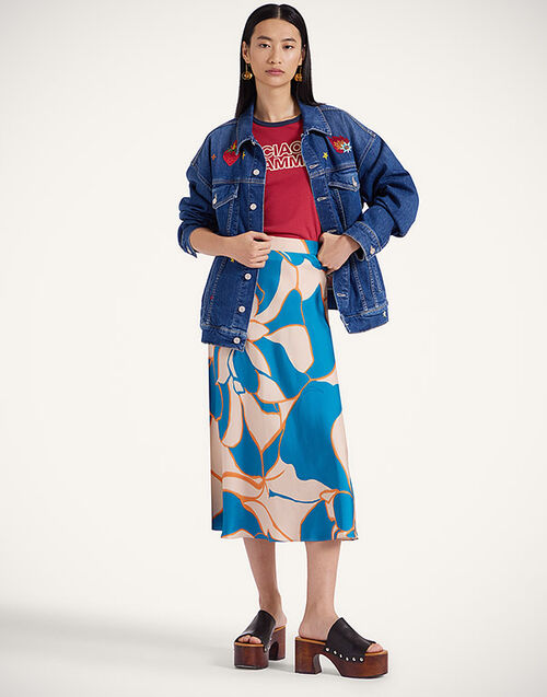 La DoubleJ Lungomare Skirt La DoubleJ Lungomare Skirt Dea Dahlia Blue Petrol SKI0089SIL001MGN01BU05