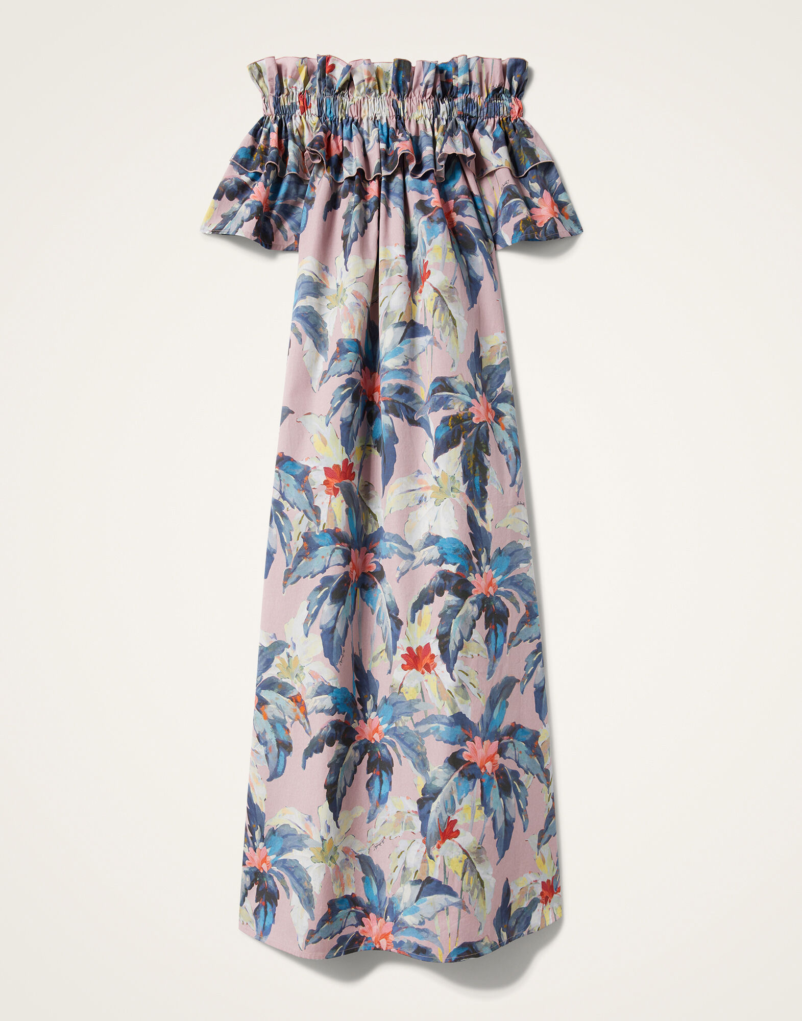 La DoubleJ Breakfast Dress Maxi Tropicana Mauve DRE0331COT039TRC01PU06