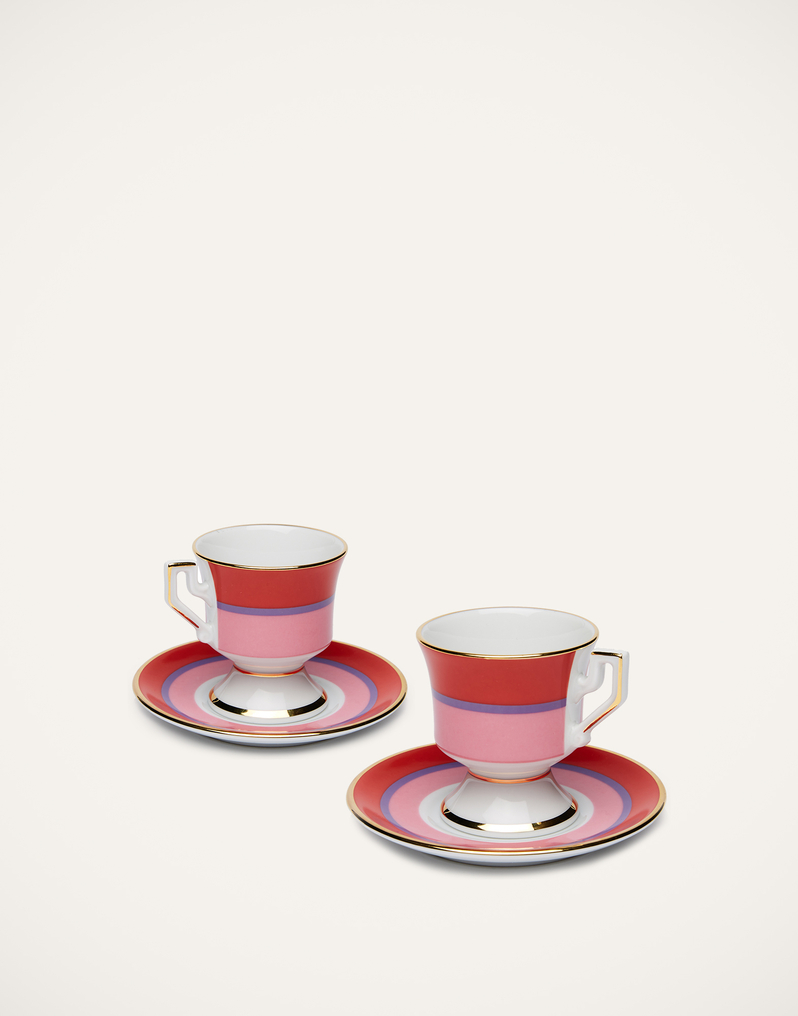La DoubleJ Espresso Cup & Saucer Set of 2 La DoubleJ Espresso Cup & Saucer Set of 2 Rainbow Rosa DIS0007CER001RAI0006