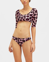 LaDoubleJ Portofino Top LaDoubleJ Portofino Top Flower Leopard Rosa SWI0015LYC001FLL0003