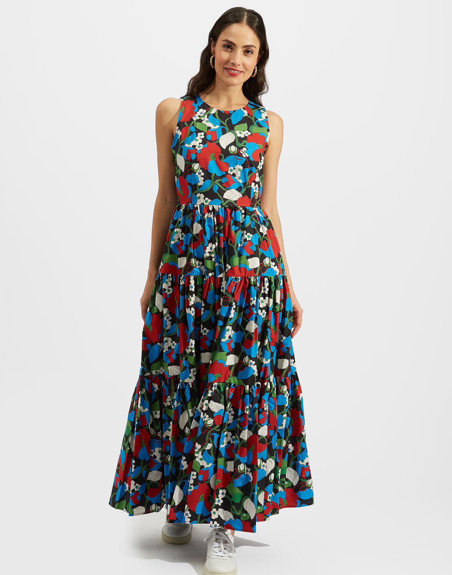 La DoubleJ Sleeveless Big Dress Vines Black DRE0185COT001VIN0004