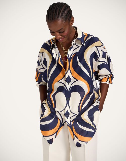 La DoubleJ Better Than Your Boyfriend's Shirt Jive Macro White SHI0133SIL010JIV04WH01