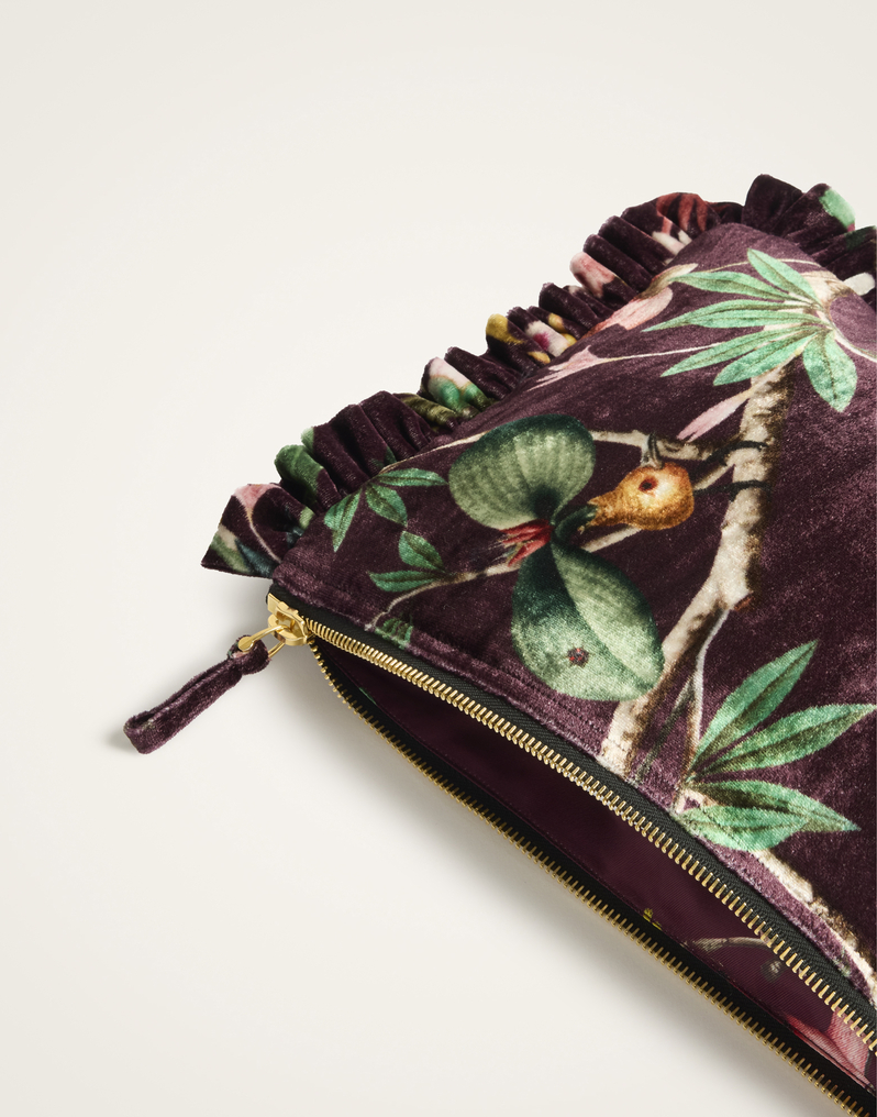 La DoubleJ Hand Pochette La DoubleJ Hand Pochette Zooflora Burgundy BAG0059VEL001ZOF02RE02