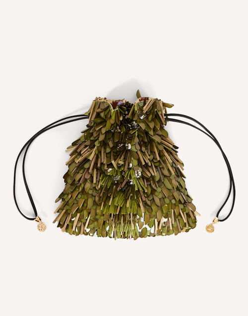 La DoubleJ Dustbag Pochette Solid Green BAG0106EMB207SOLIDGR02