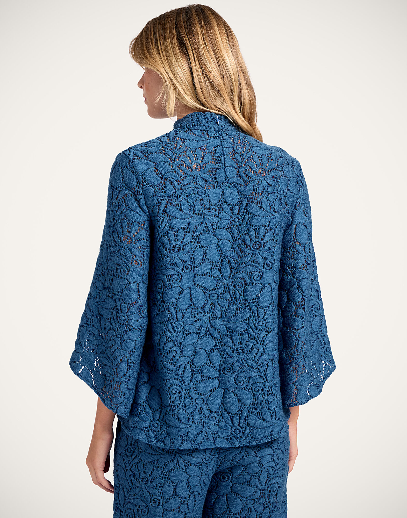 Lacey Make An Exit Top in Solid Blue for Women | La DoubleJ