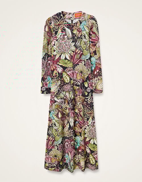 La DoubleJ Long Sleeve Swing Dress La DoubleJ Long Sleeve Swing Dress Fun-Gi Green DRE0831JER027FNG01GR02