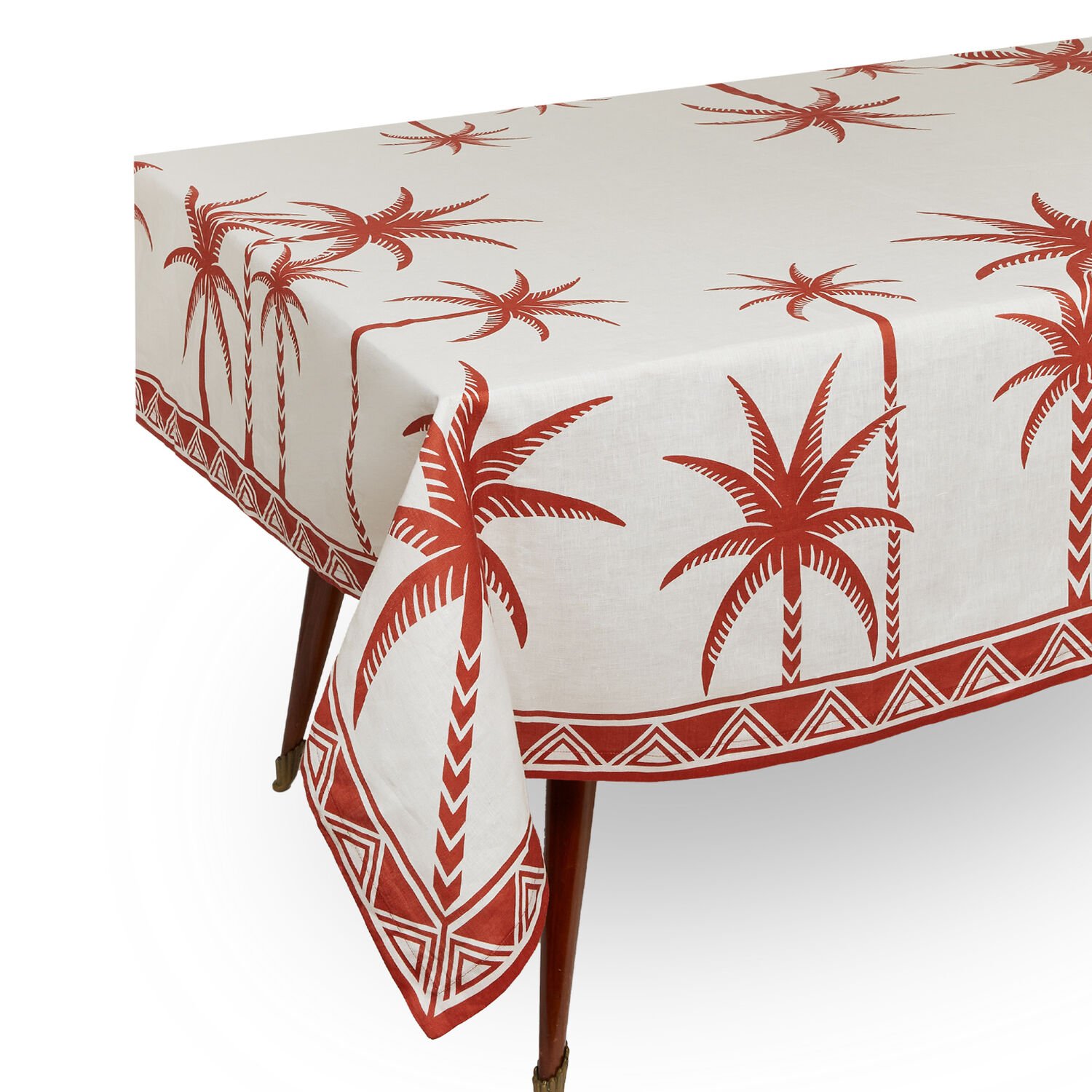 Shop La Doublej Large Tablecloth In Date Palms Brick