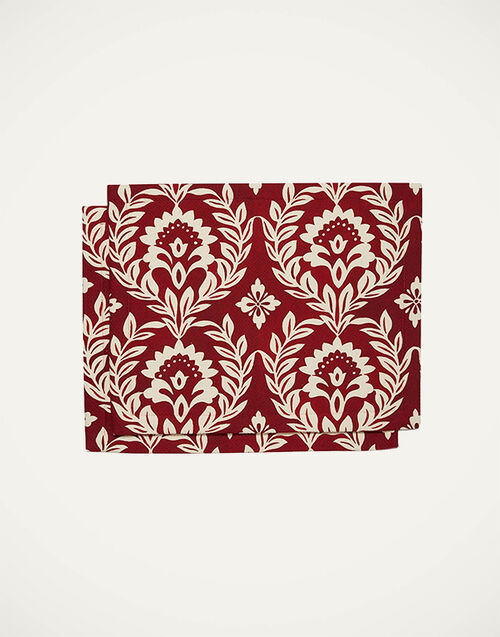 La DoubleJ Herringbone Placemat Set of 2 Garland Bordeaux TBM0001COT040GRL0012