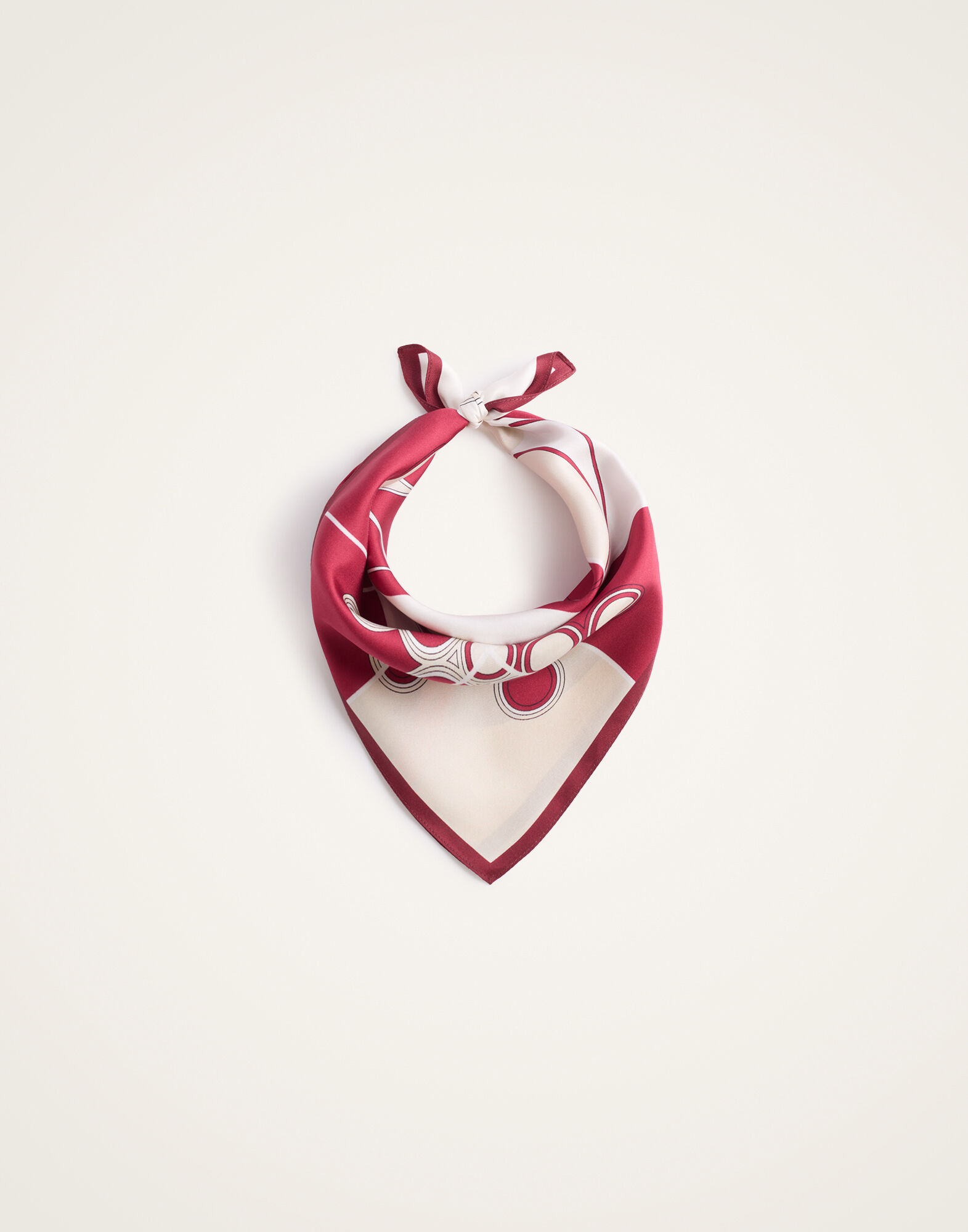 La DoubleJ Foulard 45 Eclipse Burgundy SCA0065SIL001ECL01RE02