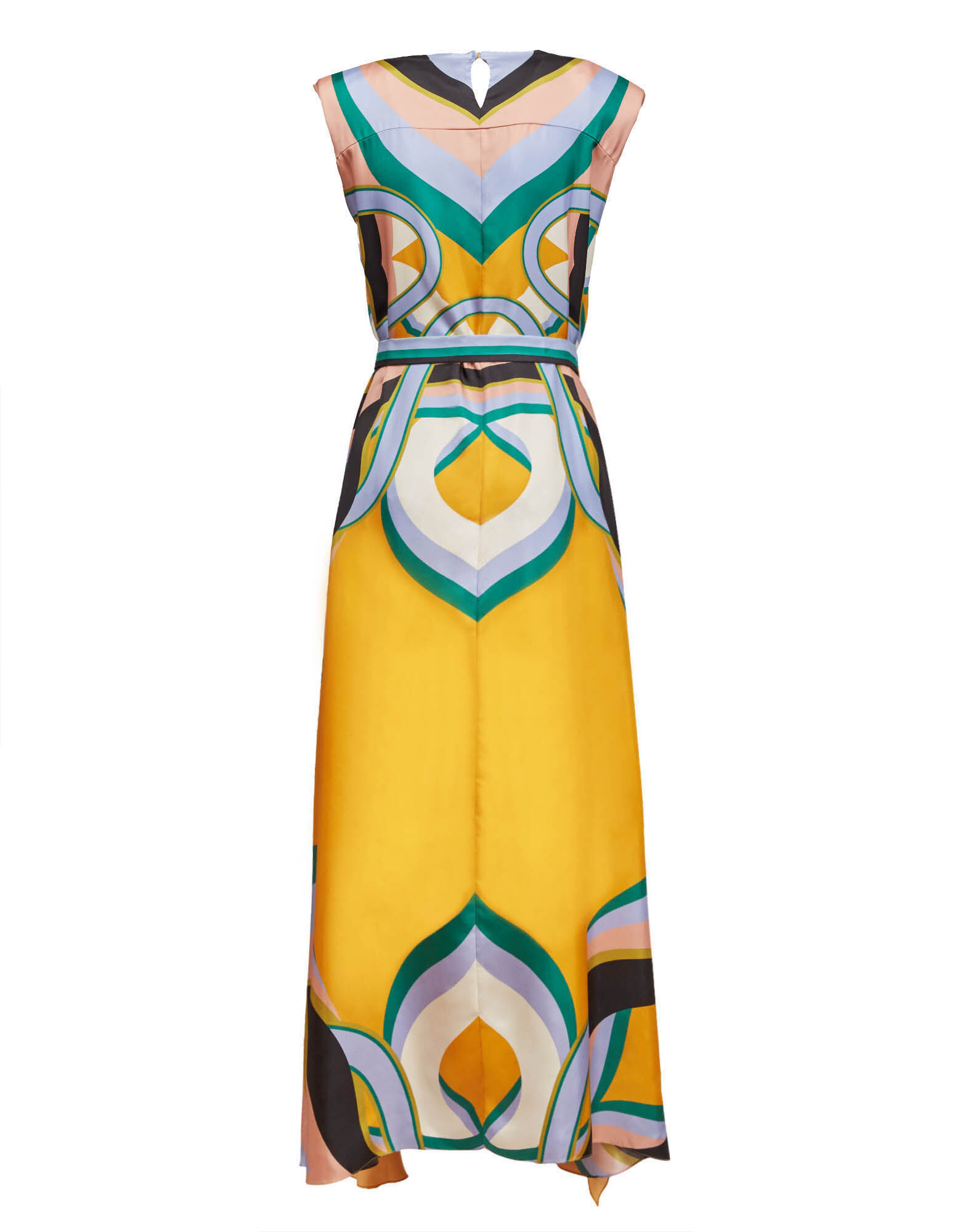 La DoubleJ San Carlo Dress Macro Plates Placed Arancio DRE0495SIL006MCP03OR02