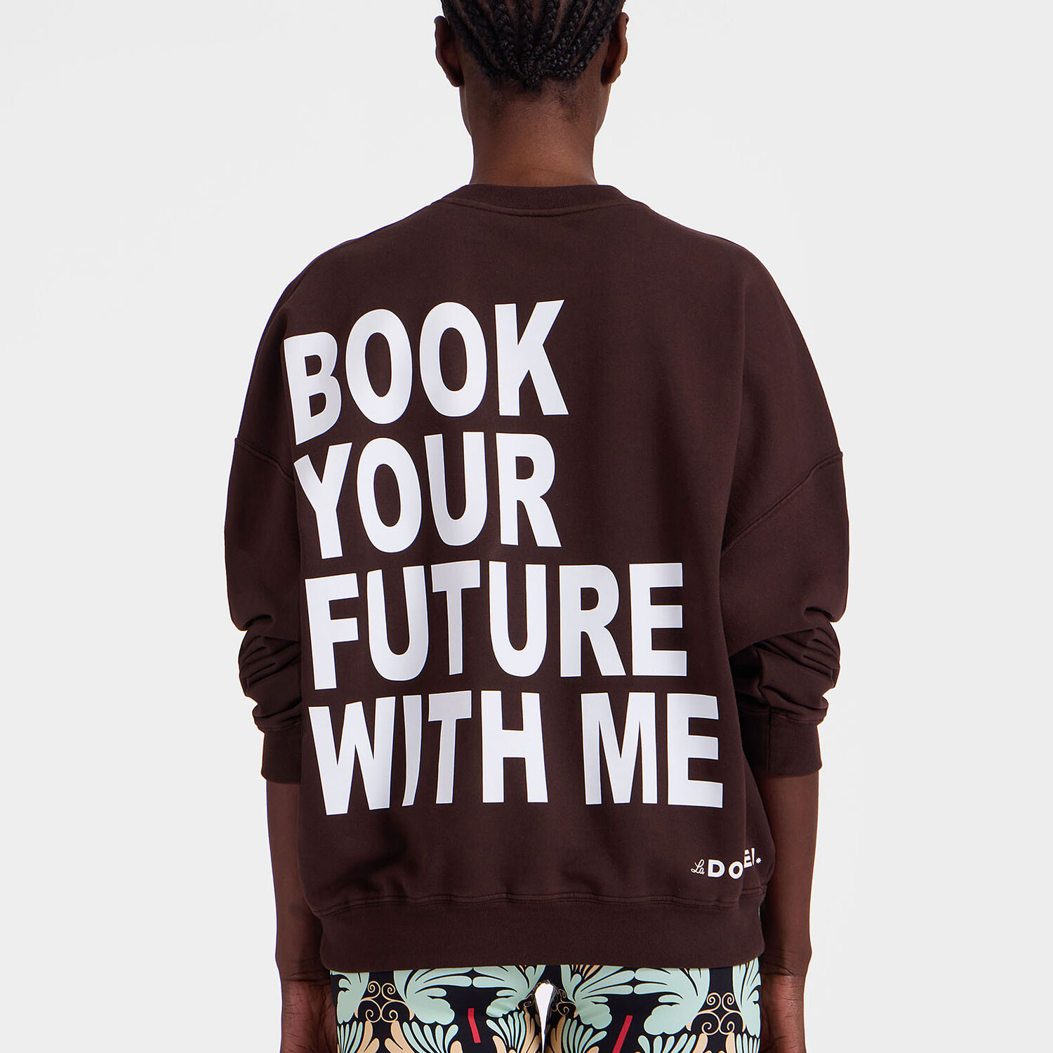 La Doublej Off Court Sweatshirt In Solid Brown