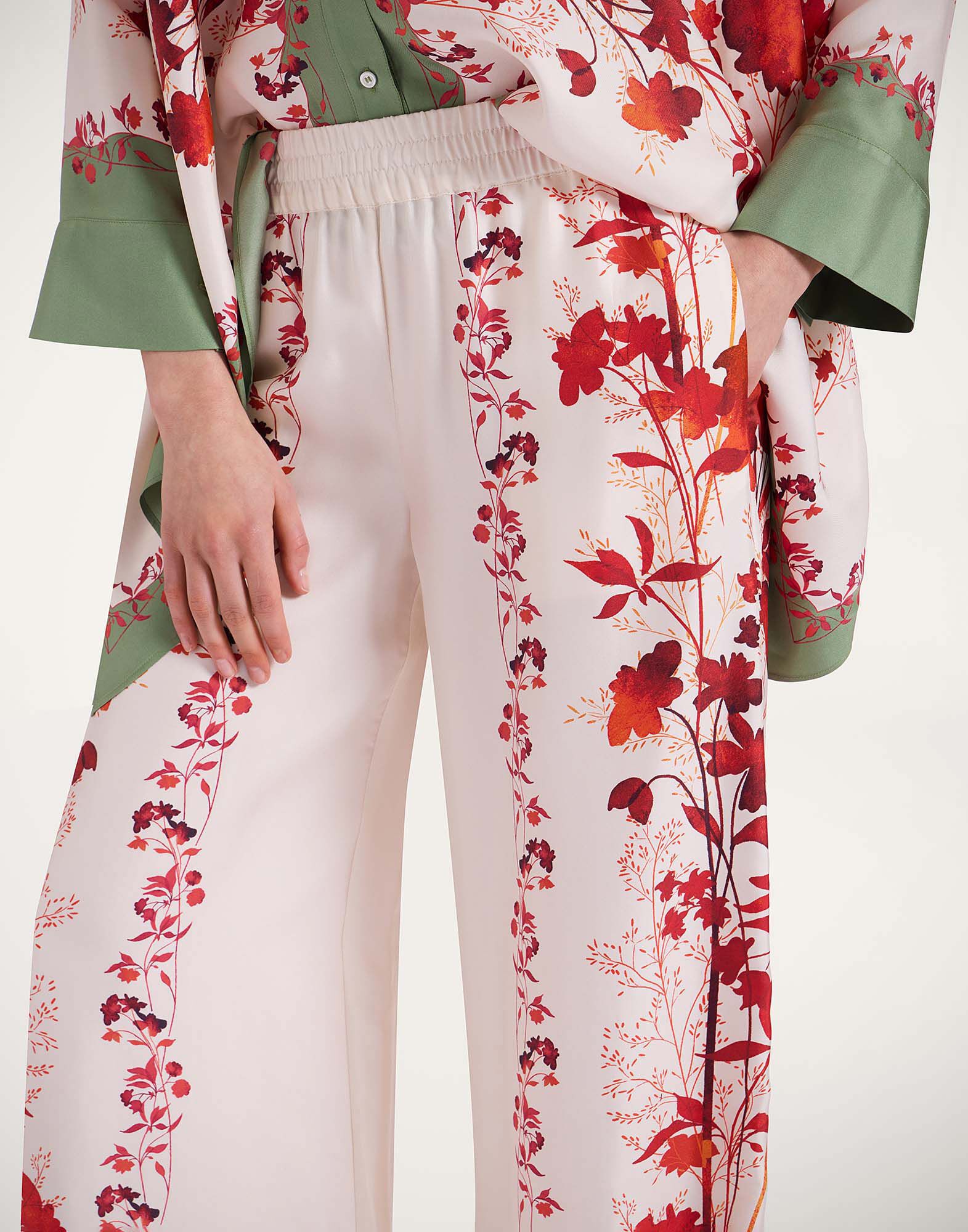 La DoubleJ Palazzo Pants Woodland Plac&eacute;e Camouflage TRO0026SIL006WOD01GR08