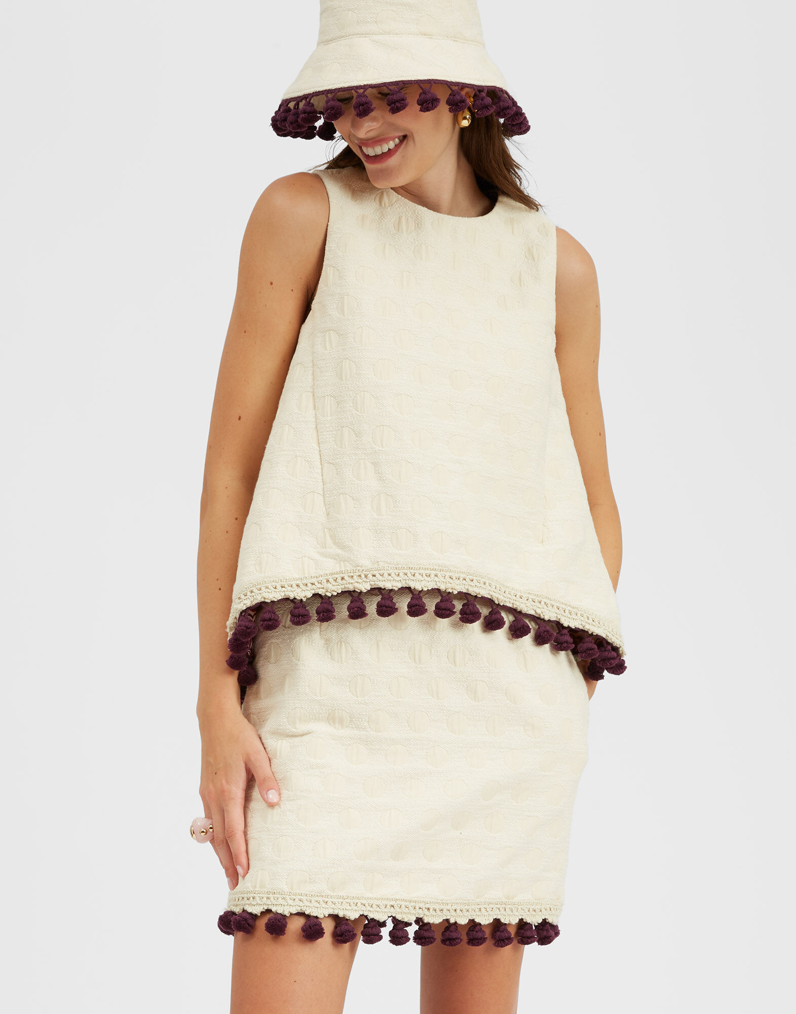 La DoubleJ La Scala Top Creamy TOP0128JCQ076CRA01WH03