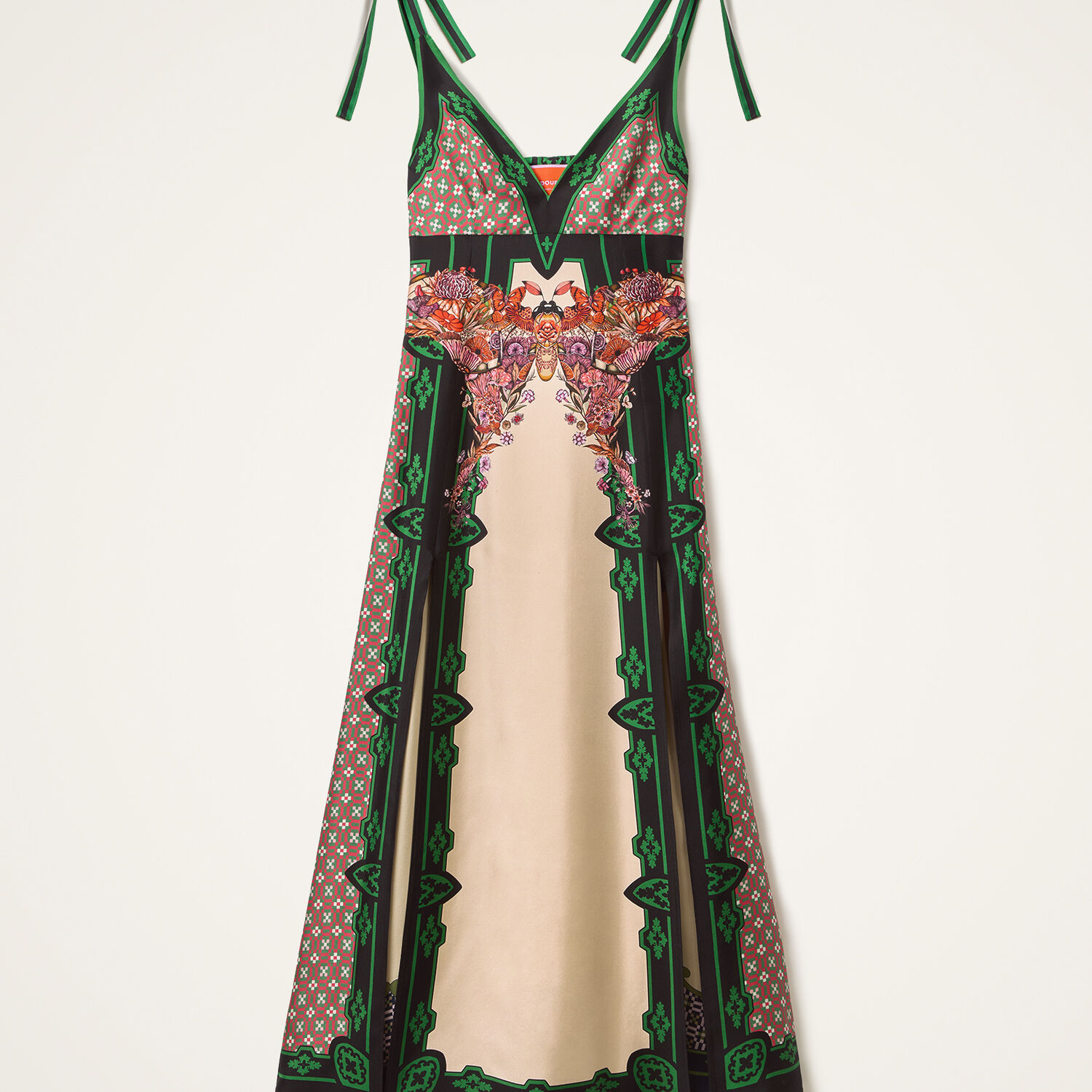 La Doublej Geometric-print Midi Day Dress In Multi